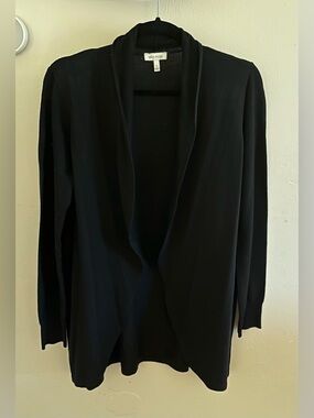 Ella Moss Black Open-Front Cardigan